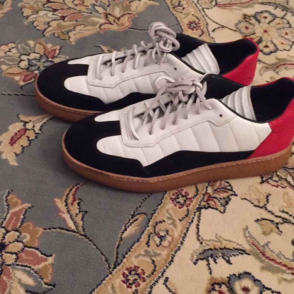 Alexander Wang Black, White, And Red Sneakers